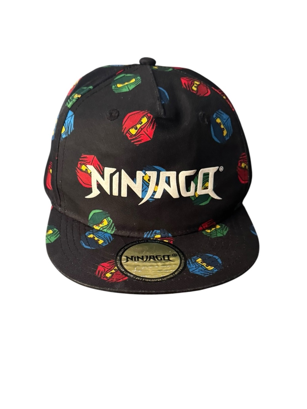 H&M Black NINJAGO Kids Snapback Hat with Red, Green, Blue Accents